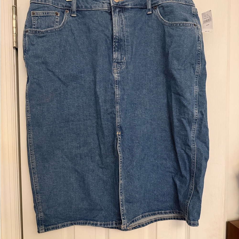 NWT GAP denim midi skirt size 16